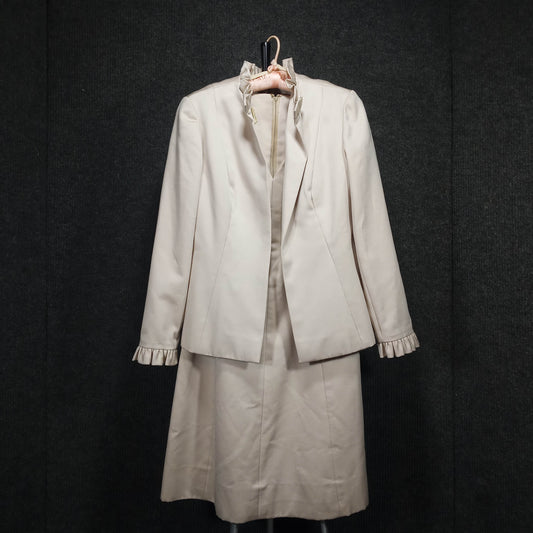 1960s Vintage Ecru-Cream Shift & Jacket by Rona