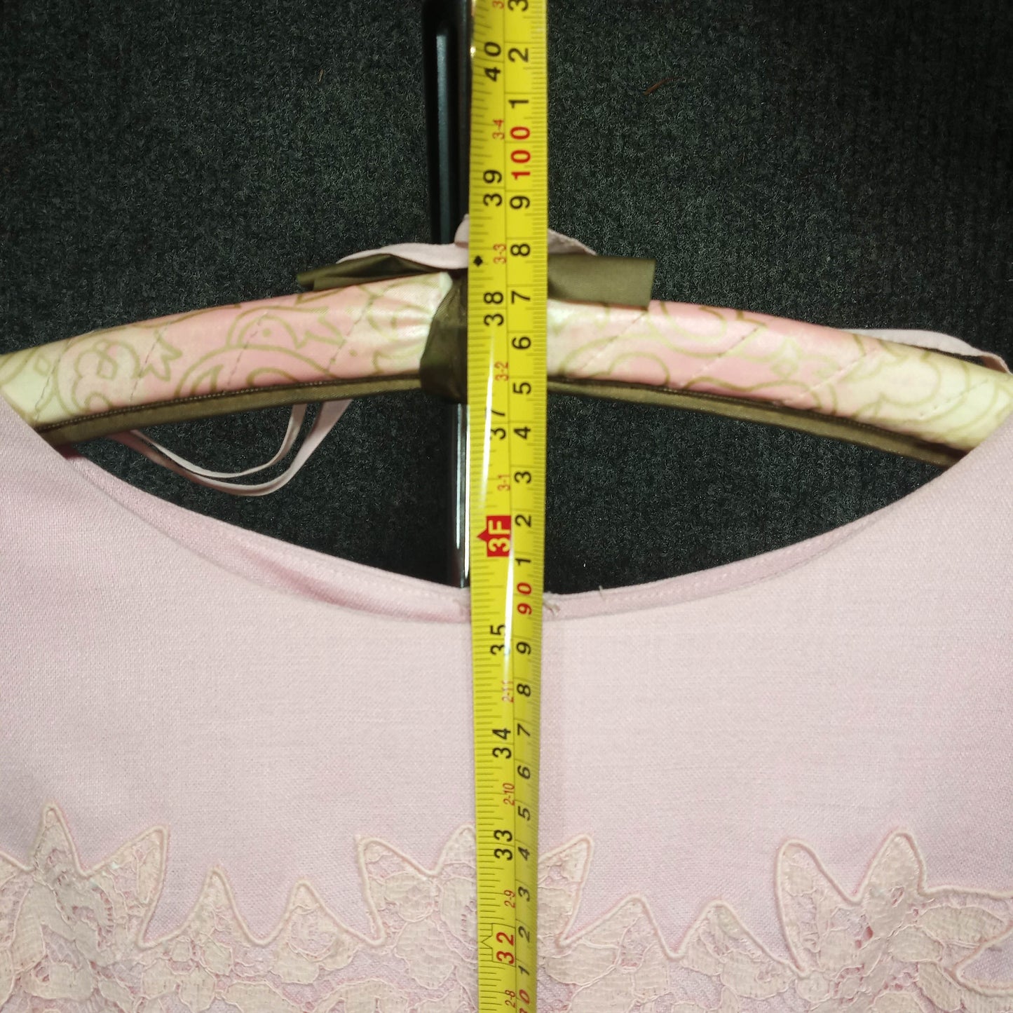 1960's Pink Linen & Cotton Lace Tiered Shift by Cover Girl