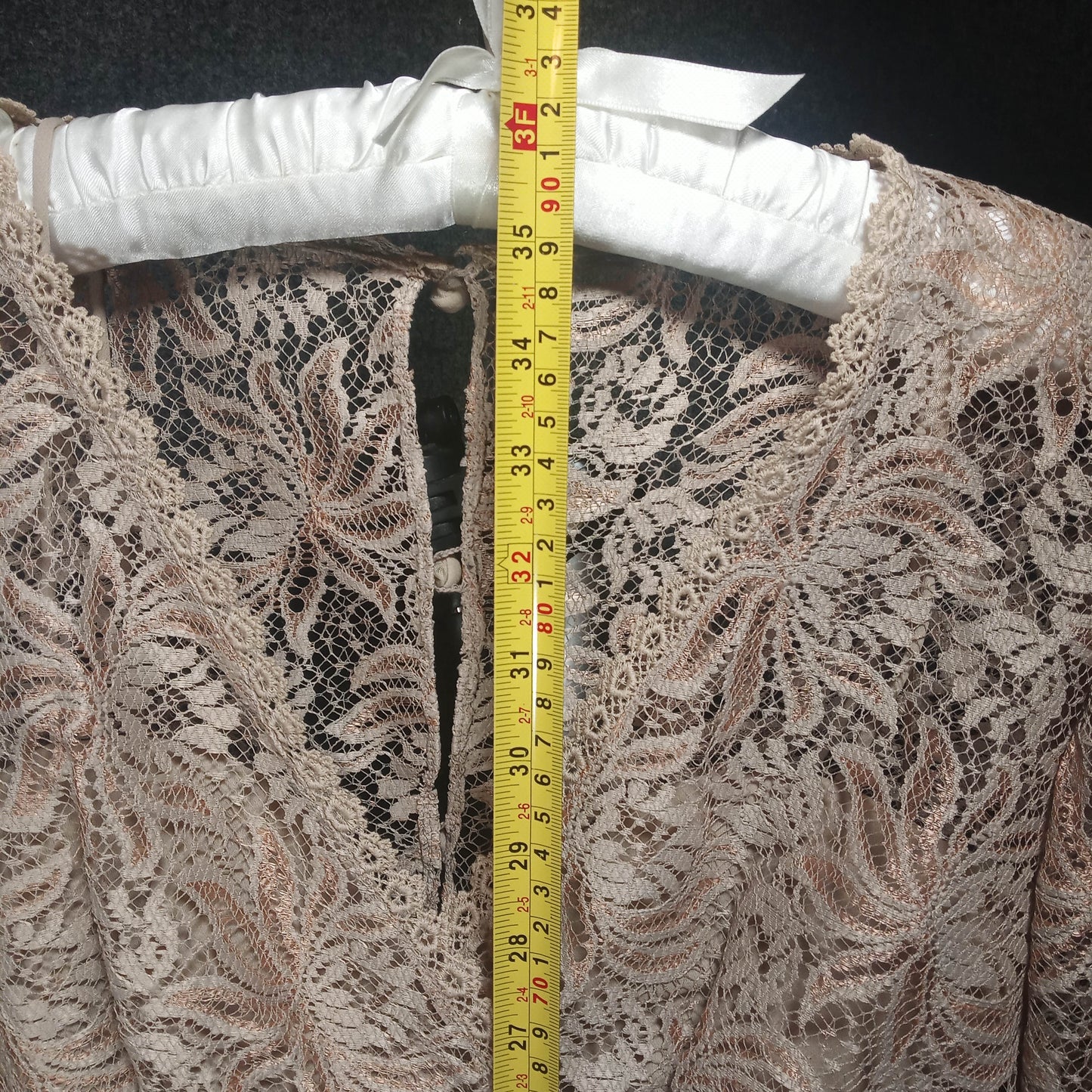 1960's Ecru Full Lace Long Sleeve Wiggle Dress from Saks Fifth Ave