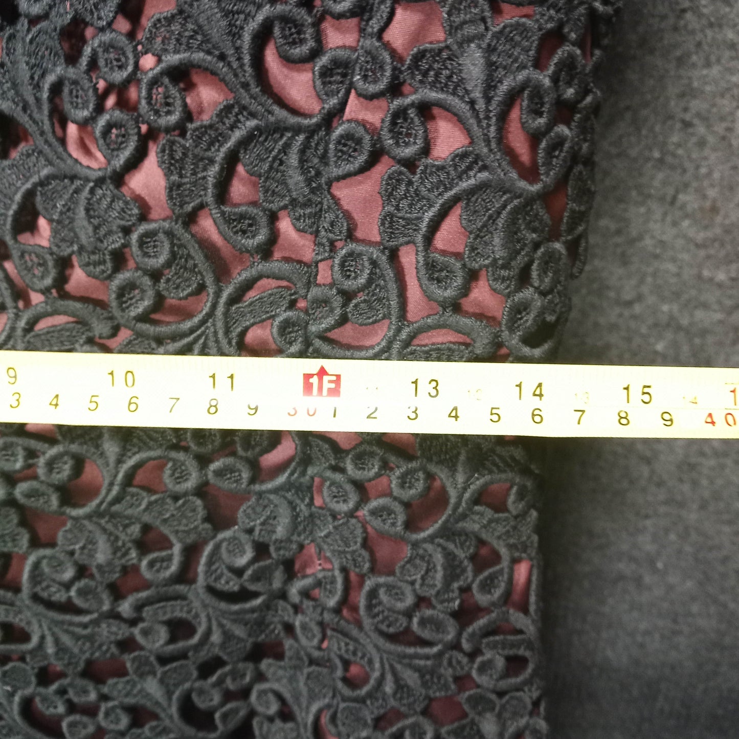 1950's Black Brown Heavy Lace Shift by Chas Stevens