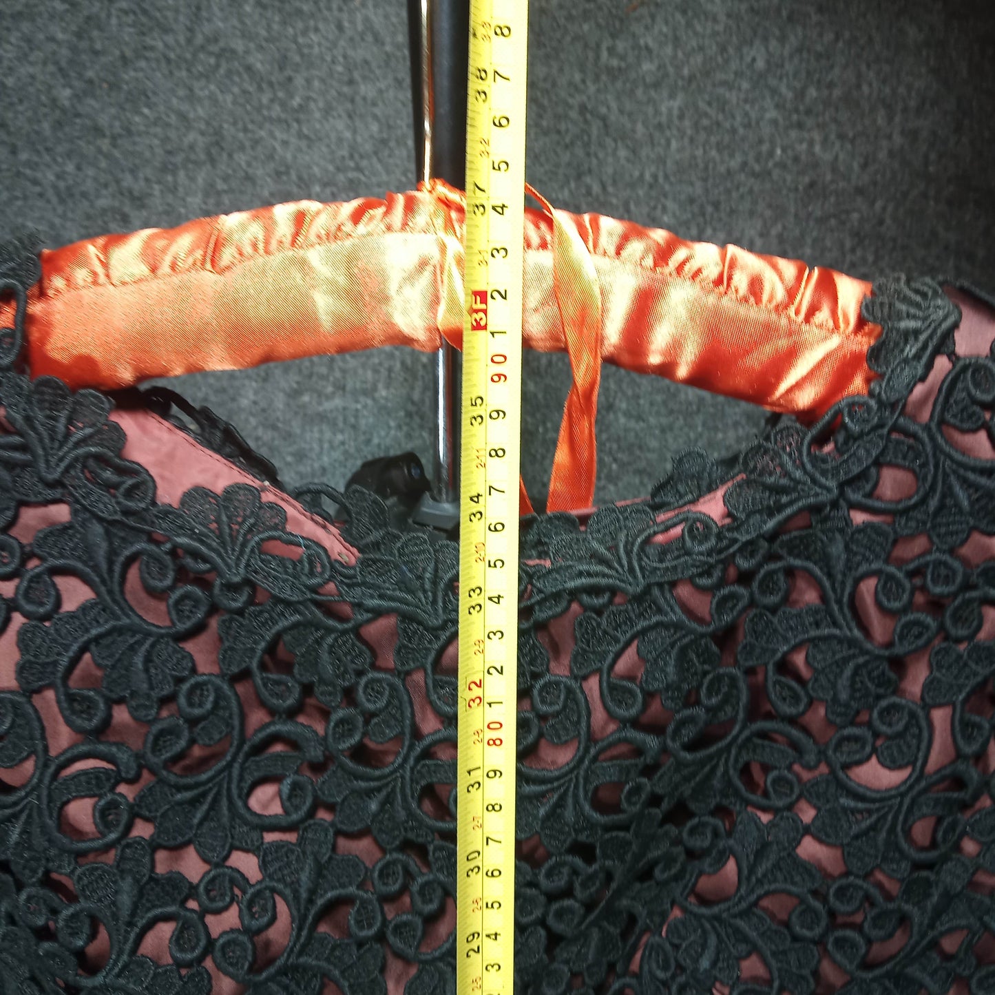 1950's Black Brown Heavy Lace Shift by Chas Stevens