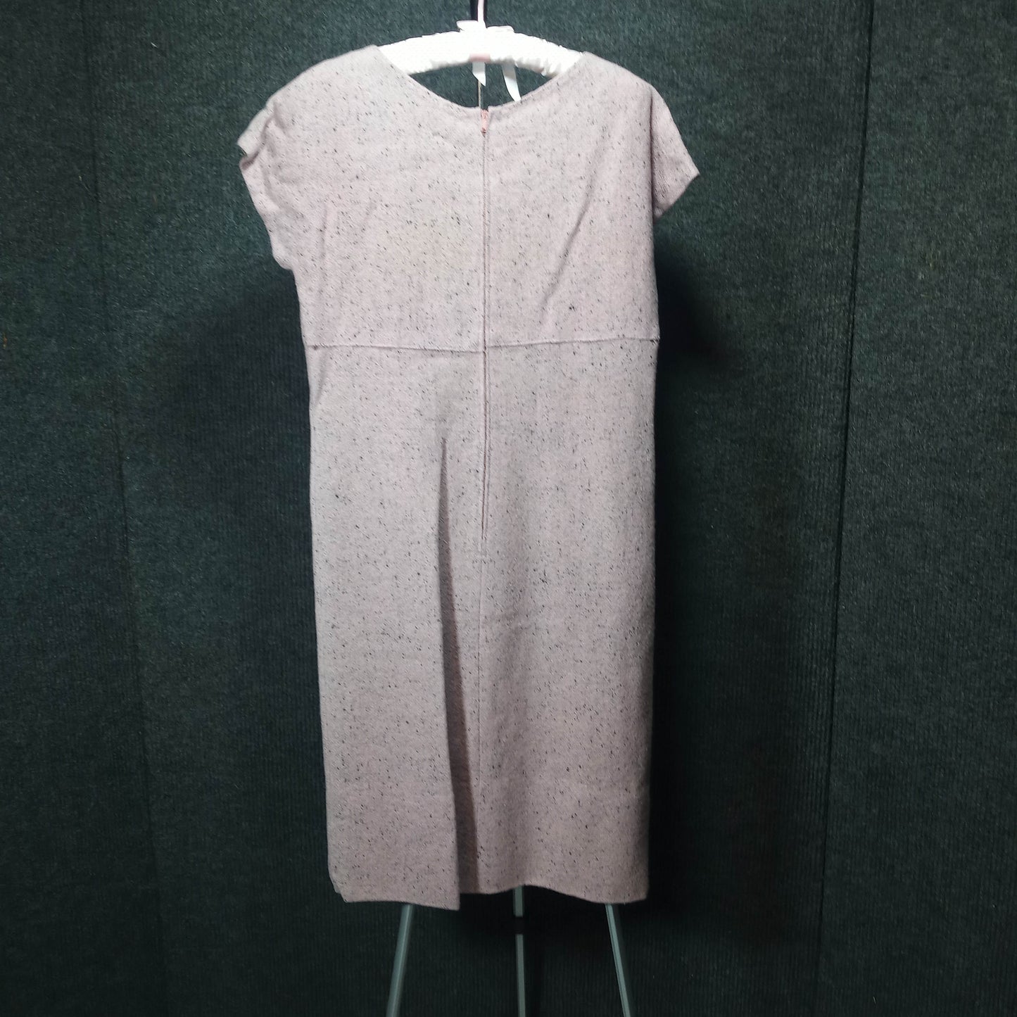 1950's Pink Wool Ruffle Bodice Shift