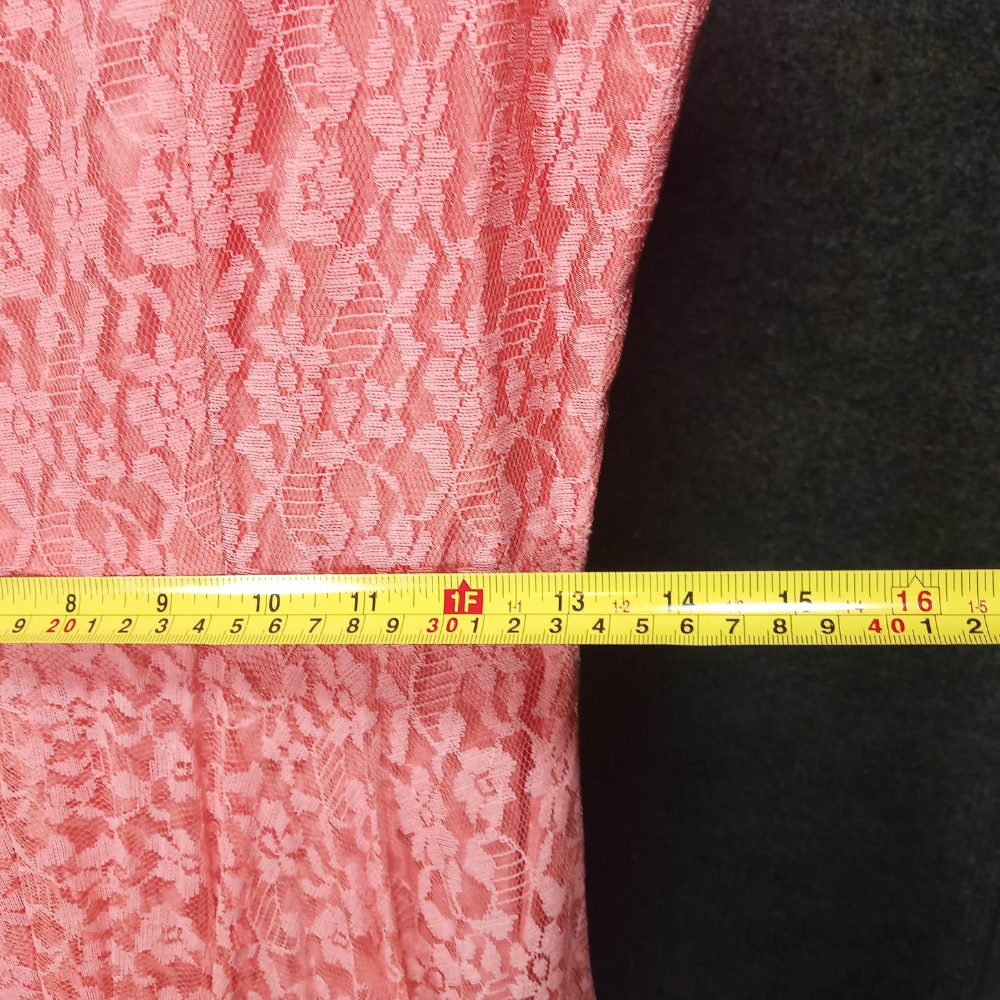 1950's Coral Lace and Taffeta Party Dress with Lace Bolero