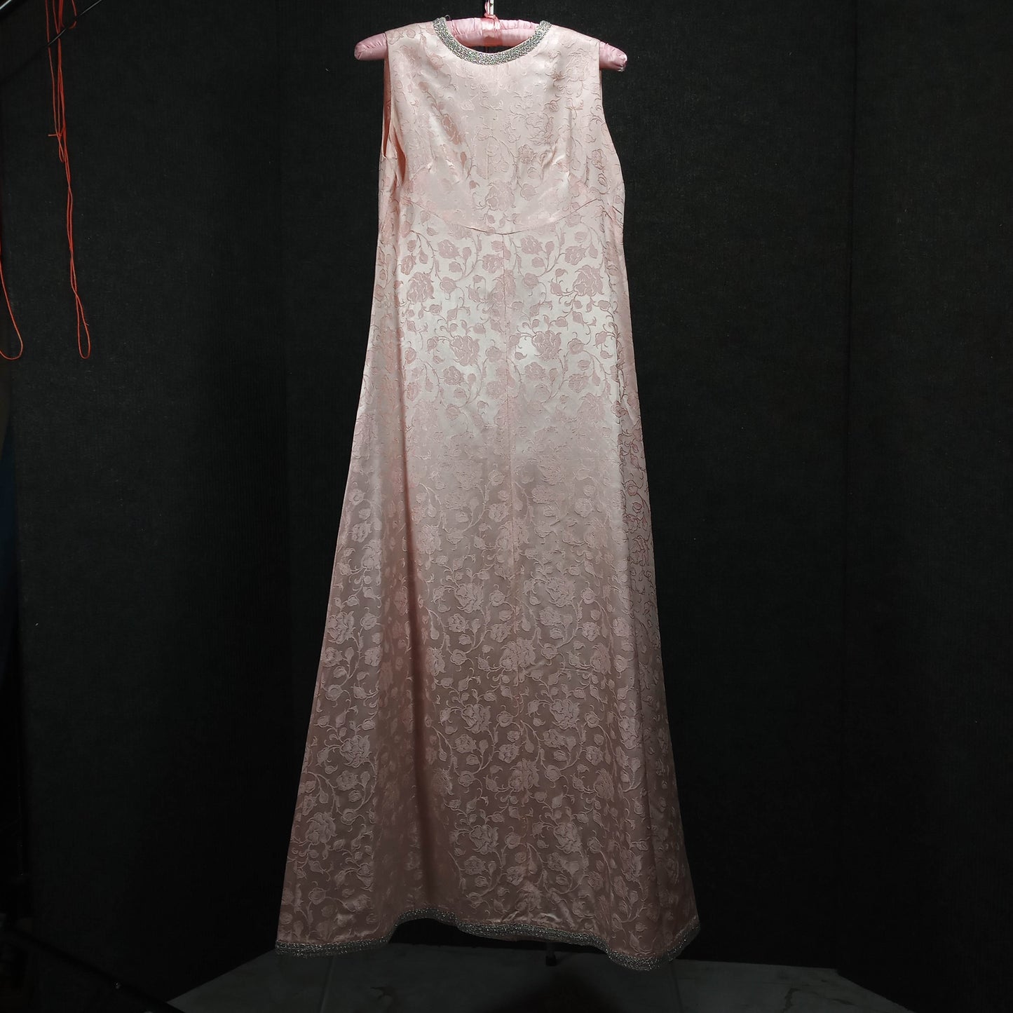1950's Champagne Brocade Column Dress - Needs a Spot of Love!