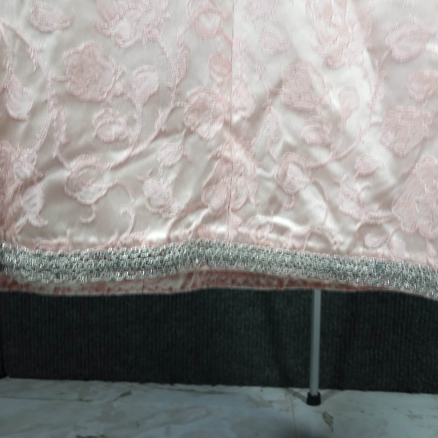 1950's Champagne Brocade Column Dress - Needs a Spot of Love!