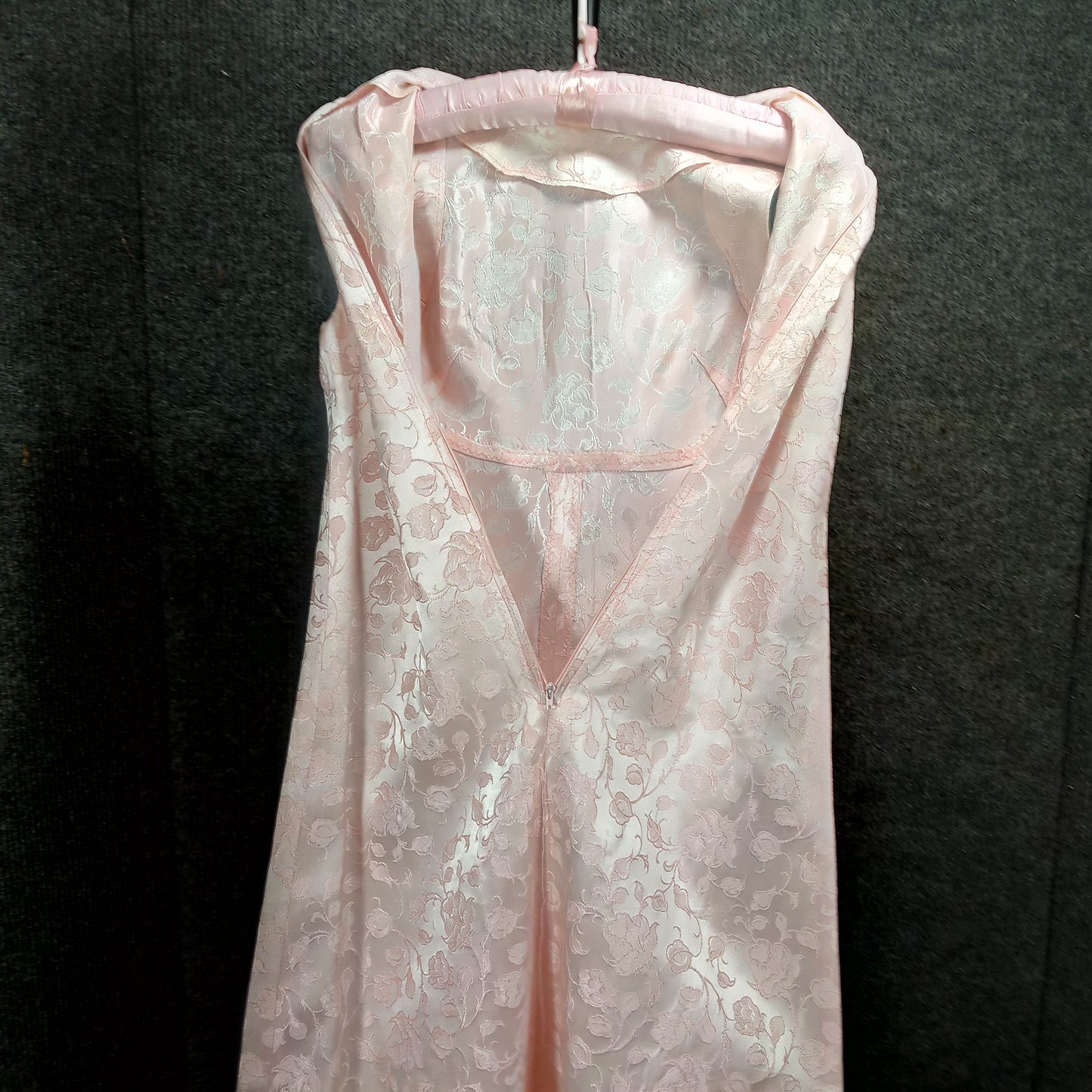1950's Champagne Brocade Column Dress - Needs a Spot of Love!