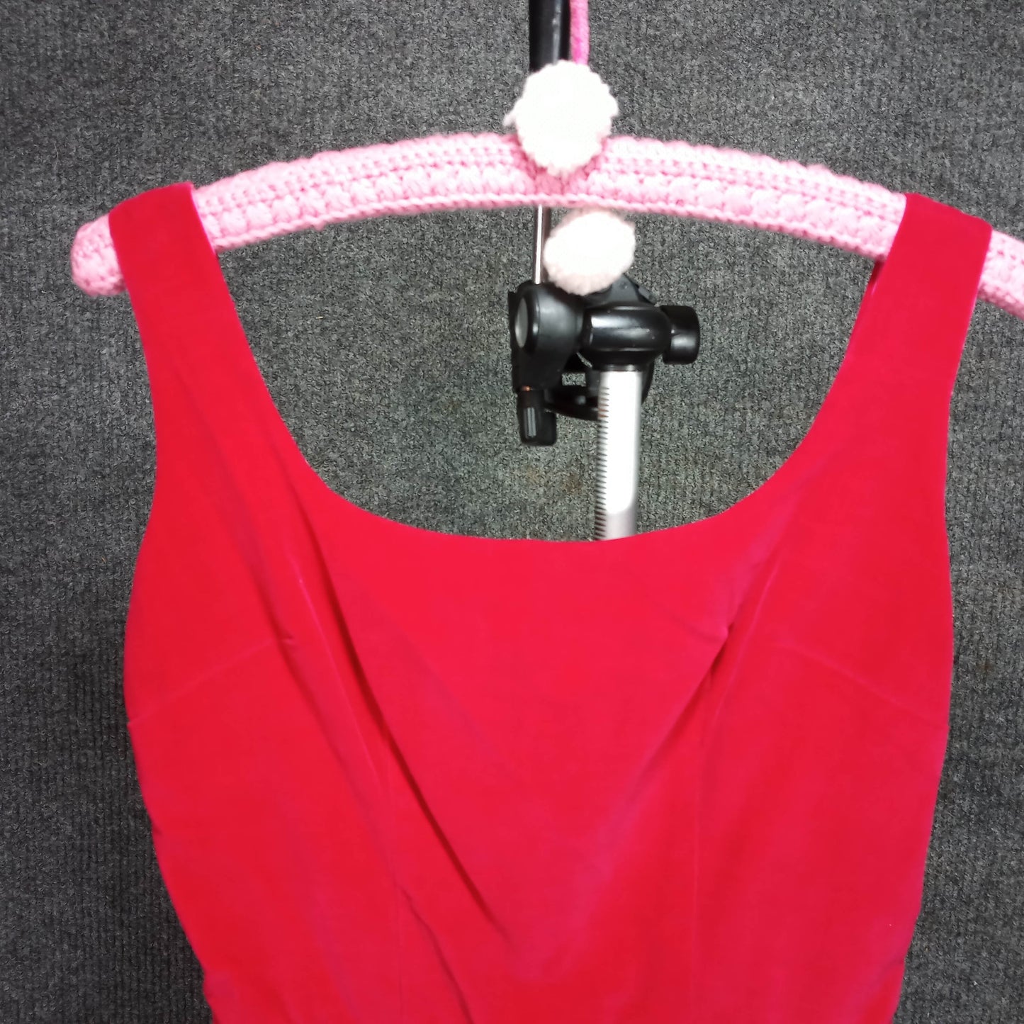 1950's Red Velveteen Wiggle Dress