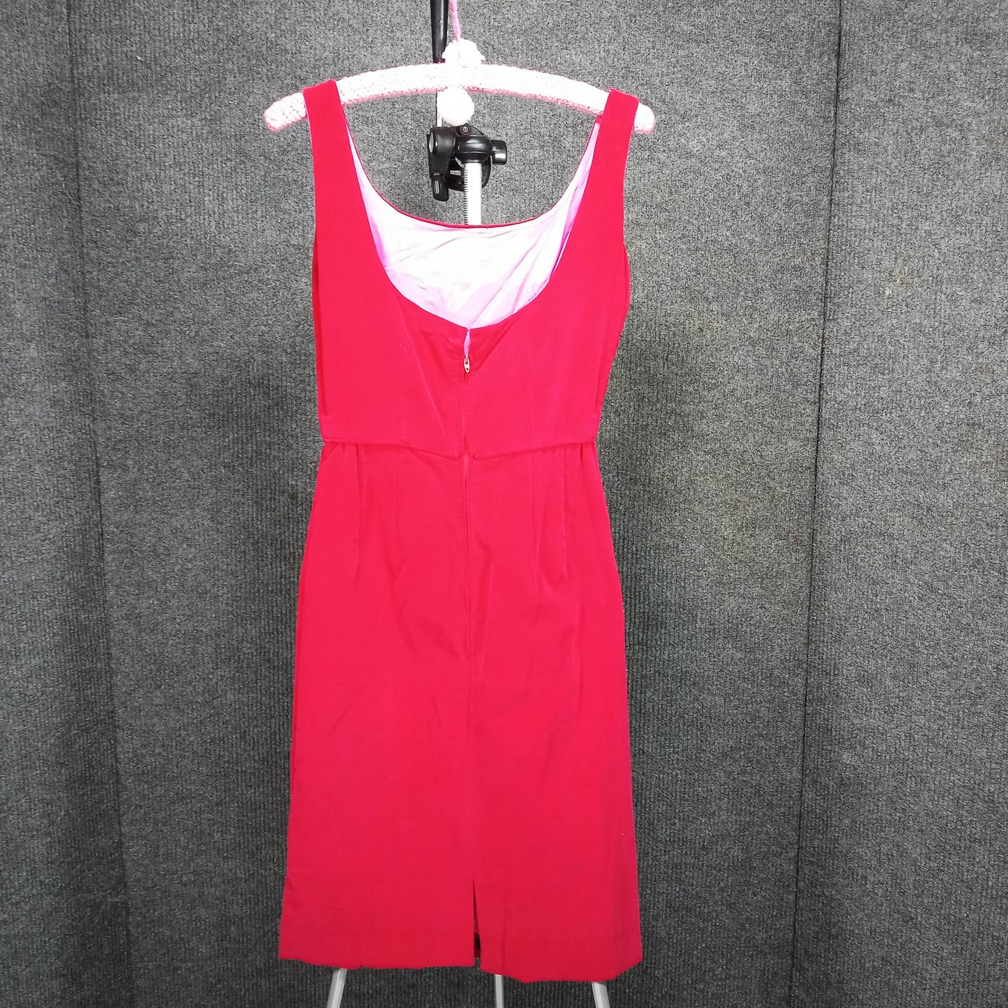 1950's Red Velveteen Wiggle Dress