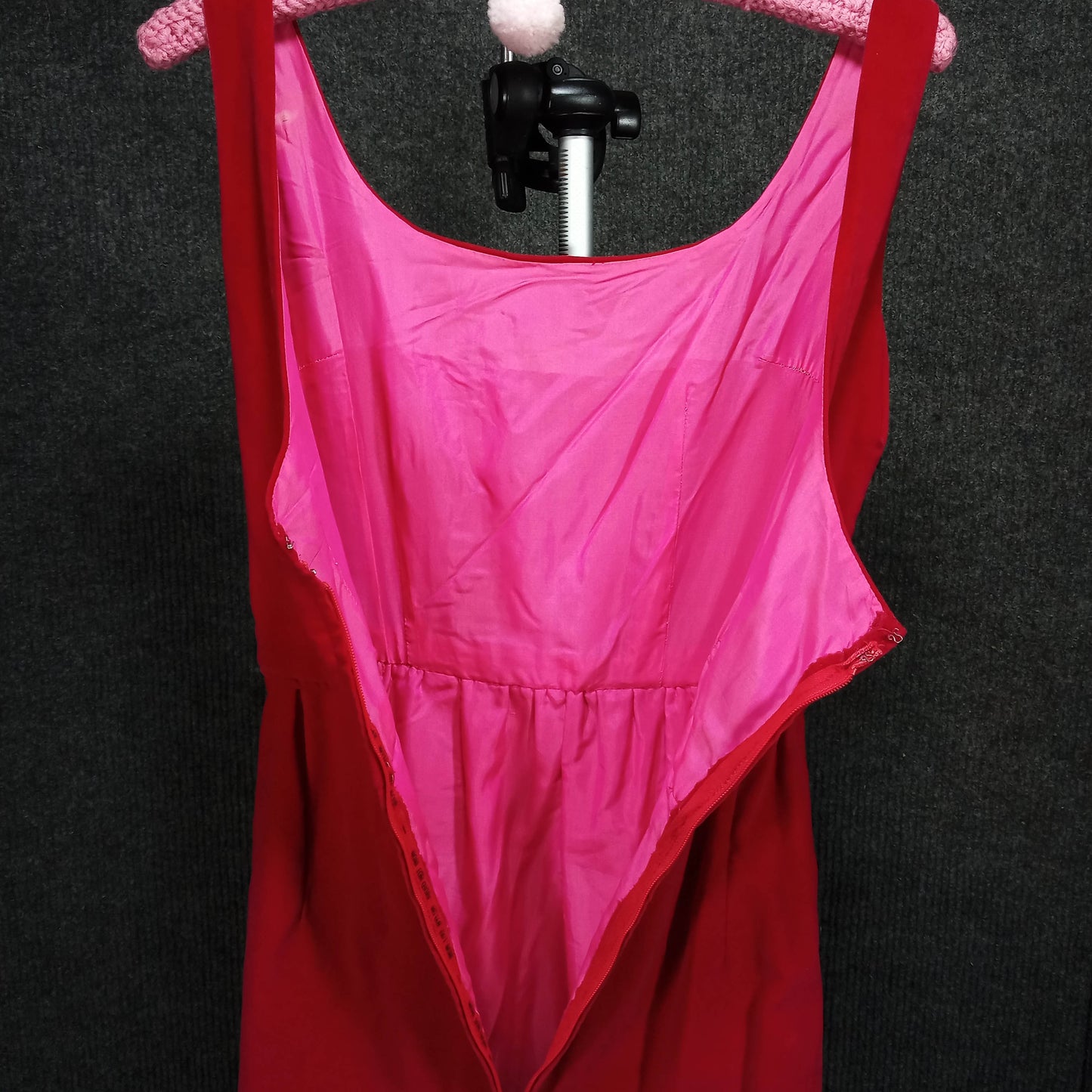 1950's Red Velveteen Wiggle Dress
