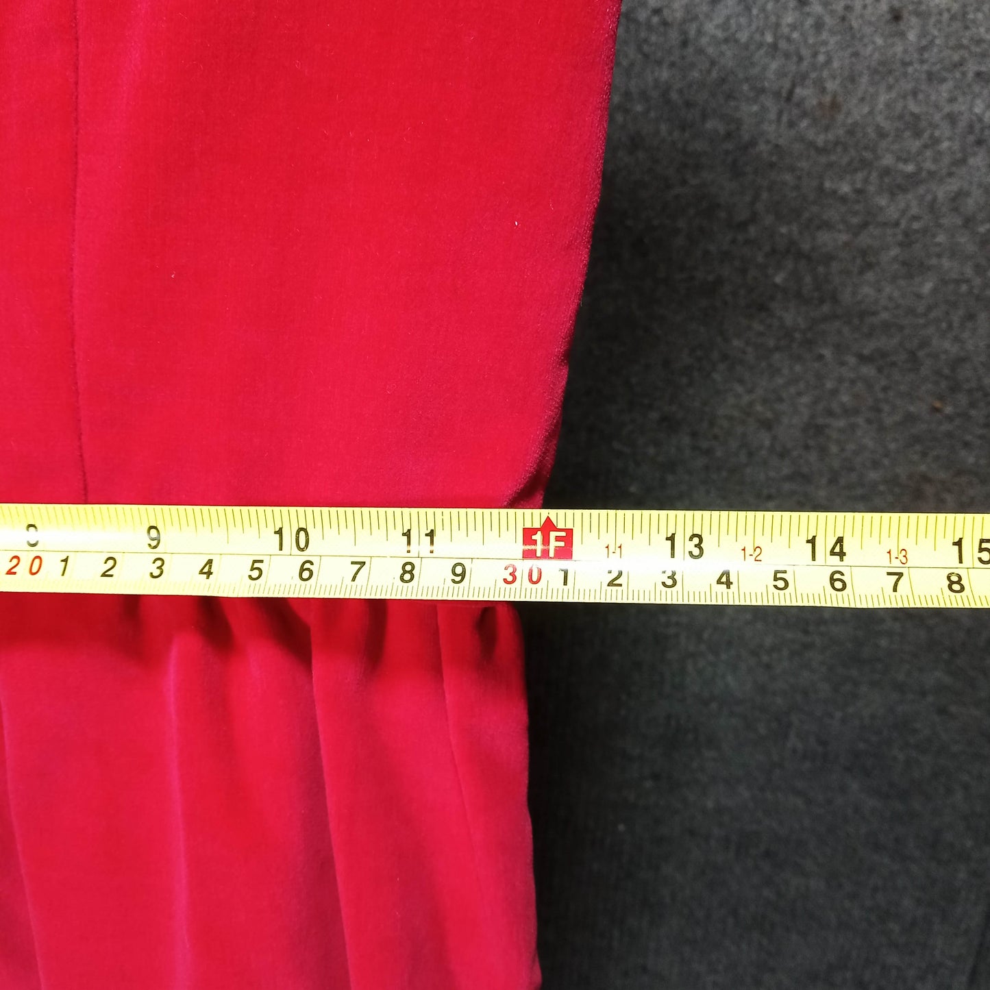 1950's Red Velveteen Wiggle Dress