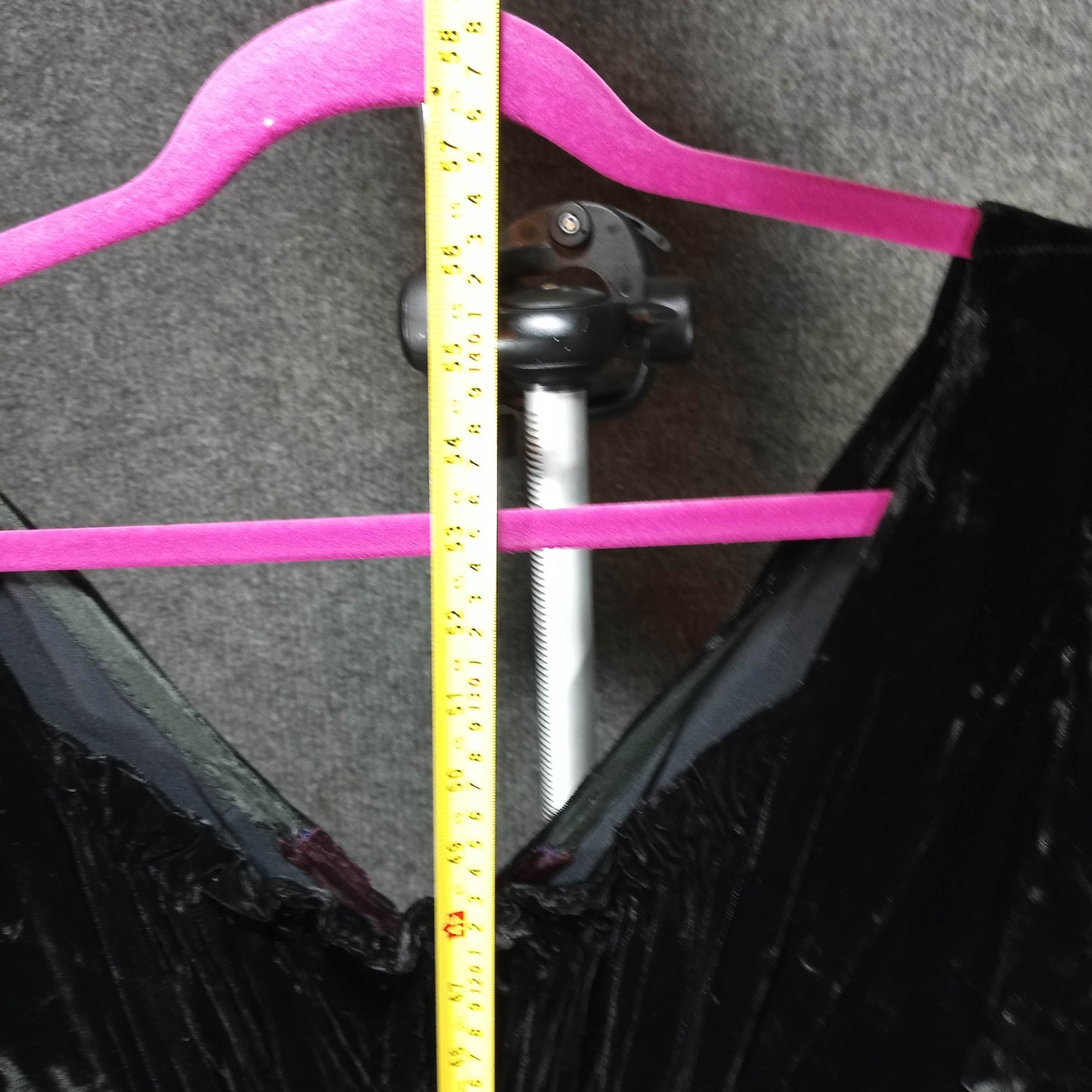 Mid to Early Century Black Velvet Gown with a Satin Empire Bust