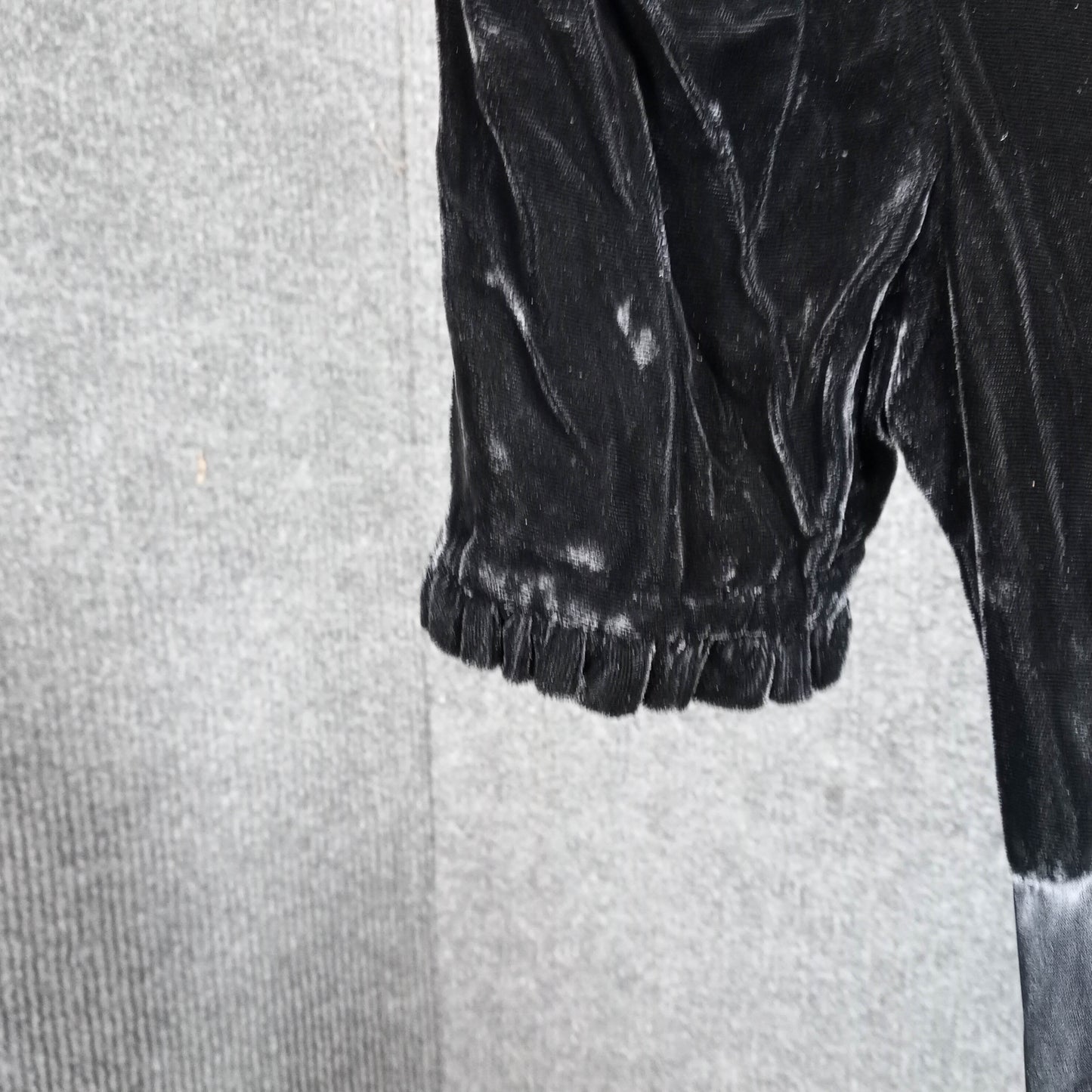 Mid to Early Century Black Velvet Gown with a Satin Empire Bust