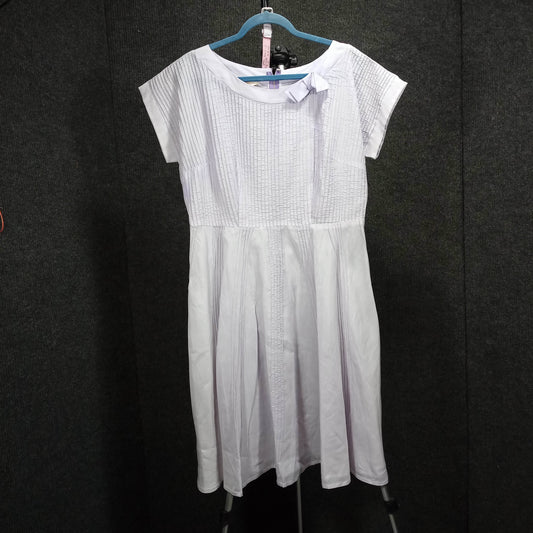 1950s Vintage Lavender Pin Tucked Cotton Day Dress with Belt