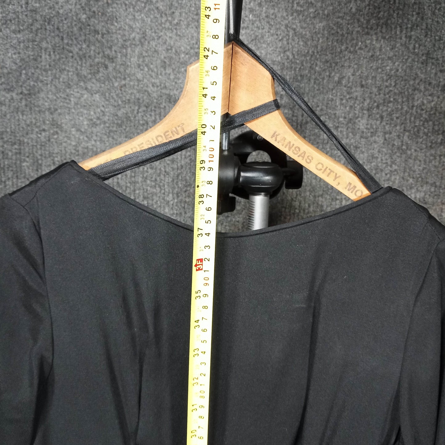 1980's Black Rayon and Taffeta Skirt Vintage Dress