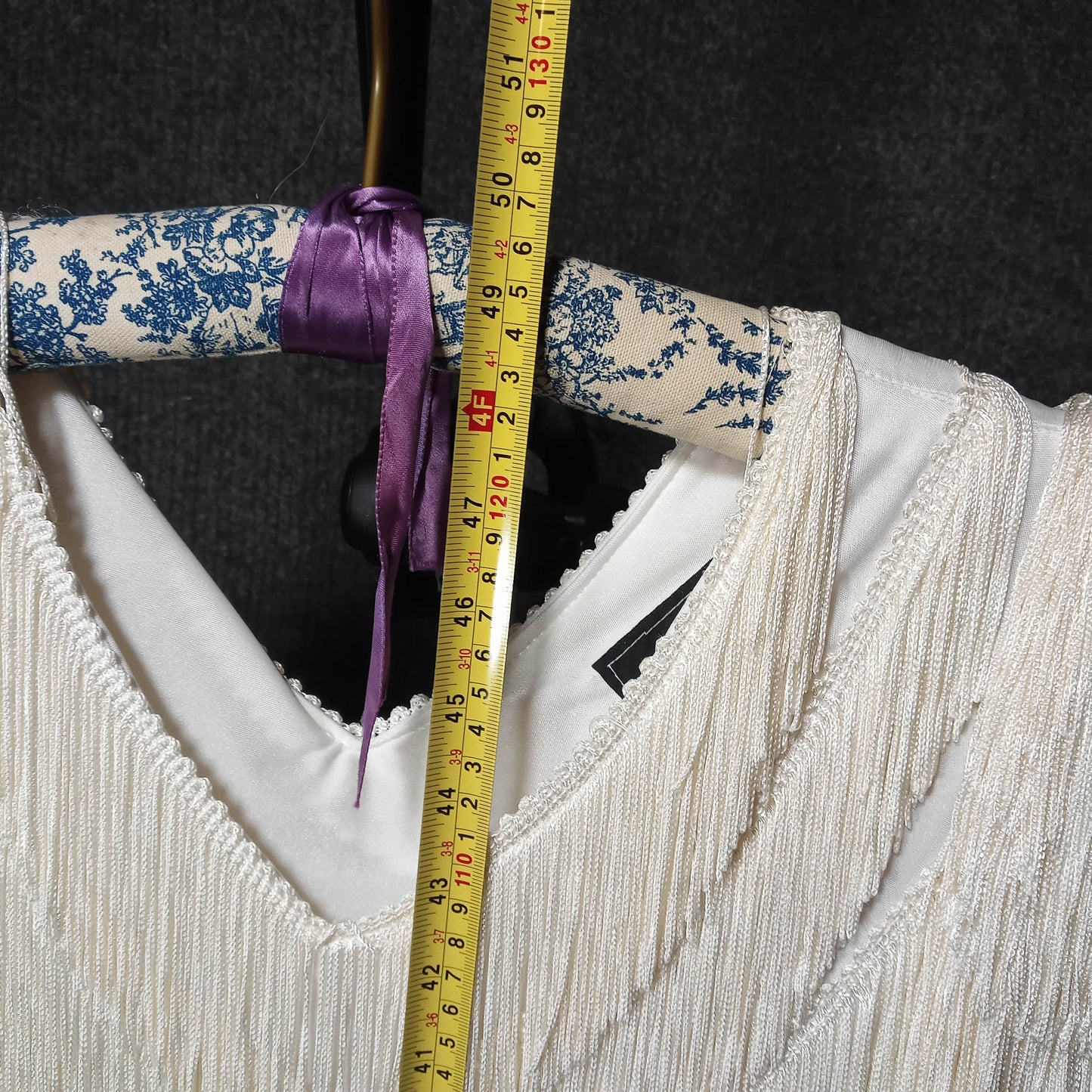 1980's Vintage White Flapper Style Vintage Dress