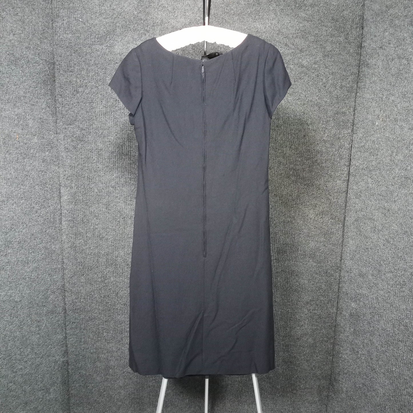 1960's Black Rayon Vintage Dress with Center Bow