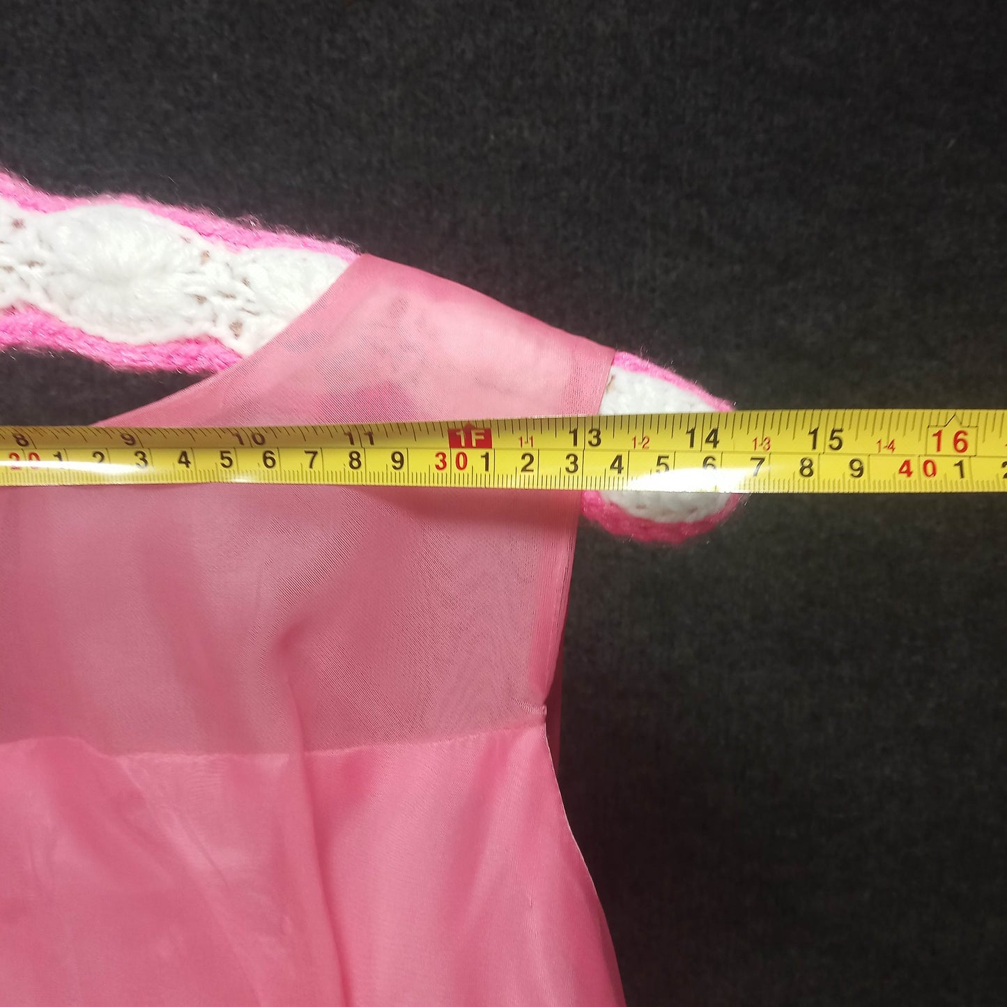 1960's Never Worn Pink Chiffon Ruffle Dress Full Length Gown - Created by Emma Domb