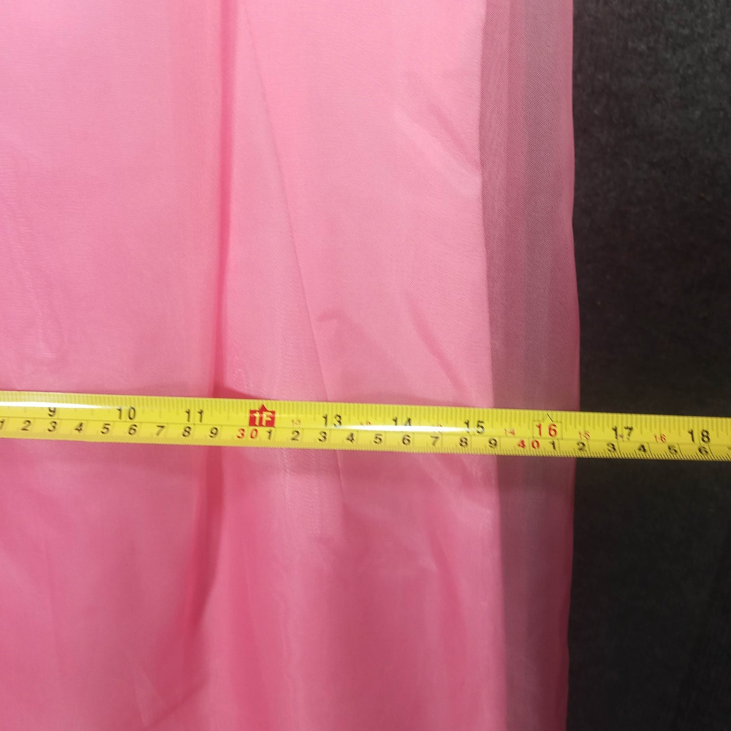 1960's Never Worn Pink Chiffon Ruffle Dress Full Length Gown - Created by Emma Domb