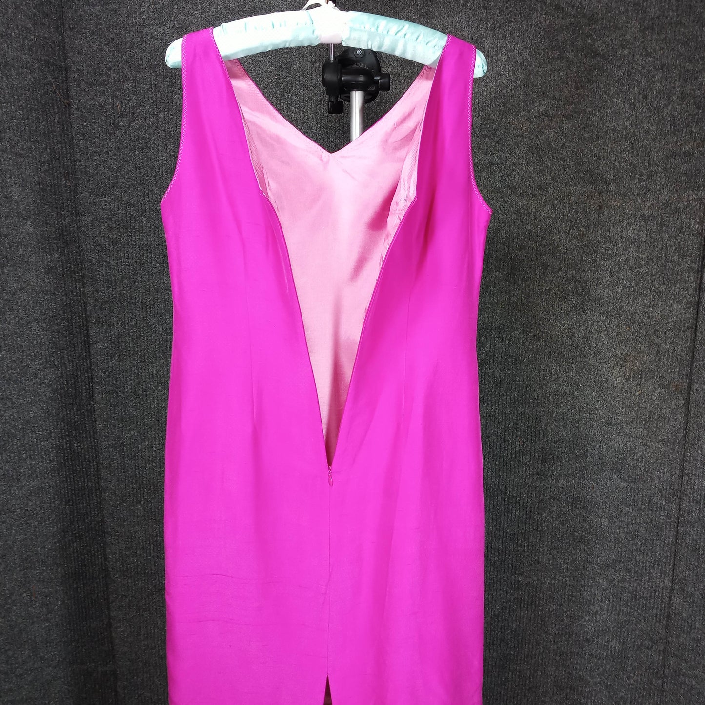 1960's Fuchsia Silk Sheath