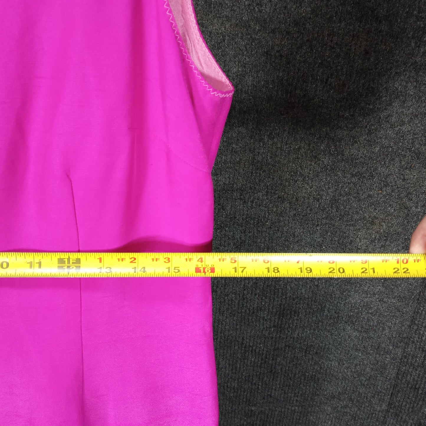 1960's Fuchsia Silk Sheath