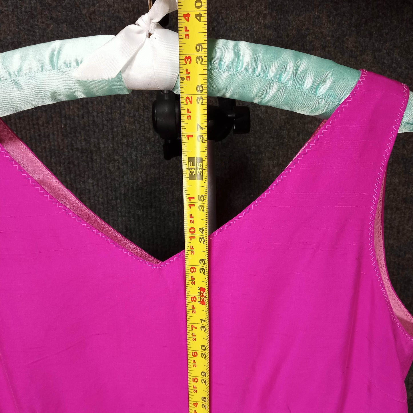 1960's Fuchsia Silk Sheath