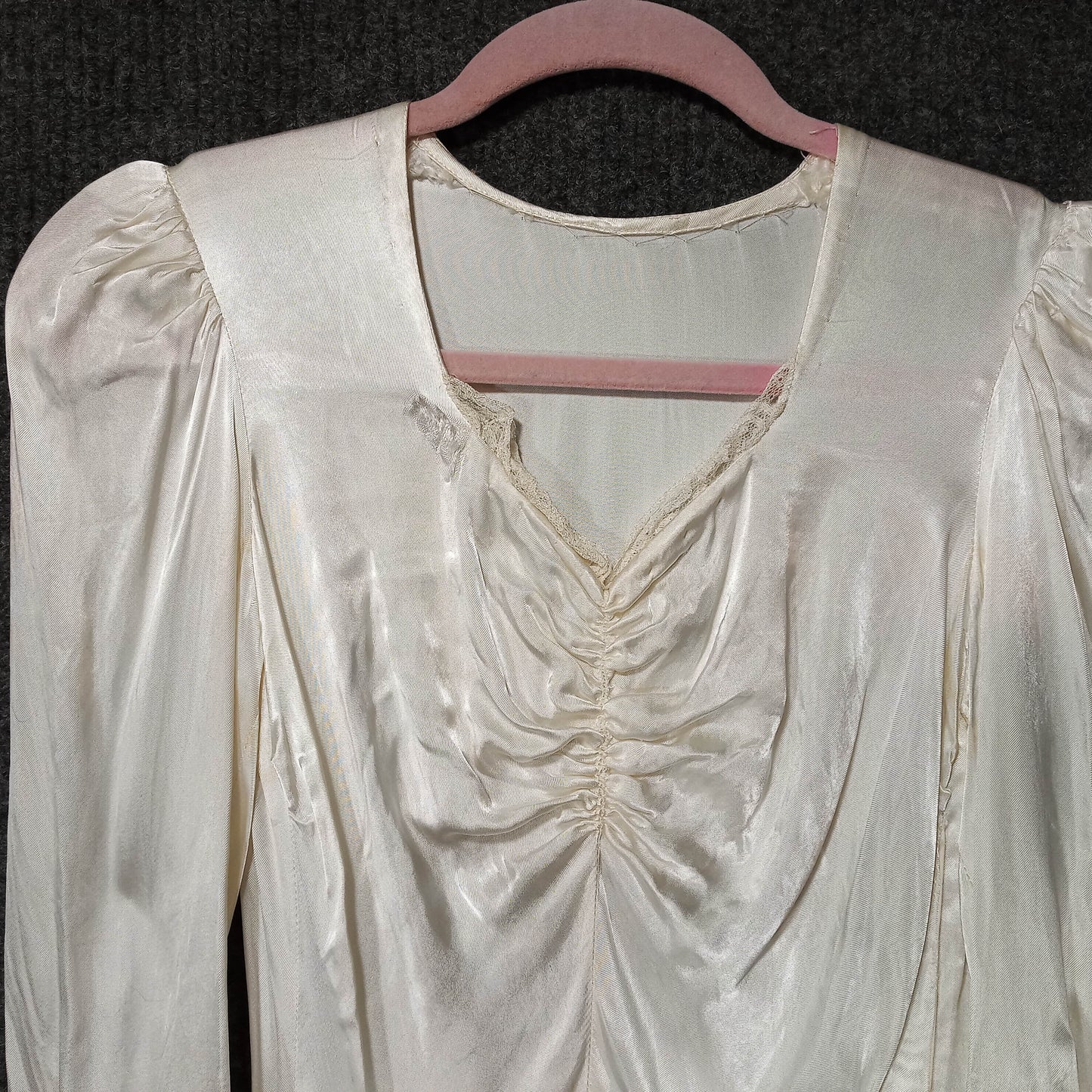 1930's White Bias Cut Hollywood Starlet Gown