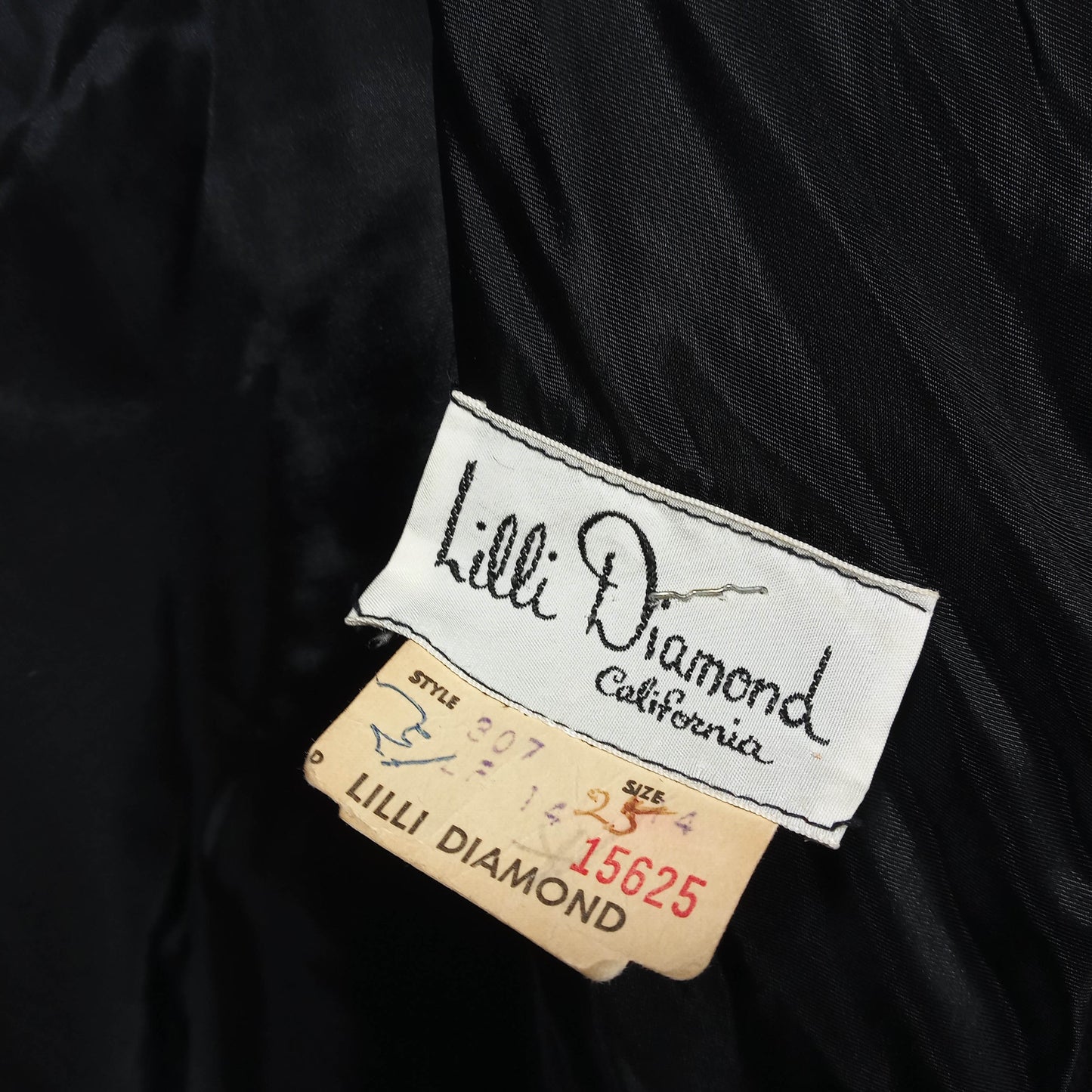 1950's Black Rayon Shift with Side Bow by Lilli Diamond