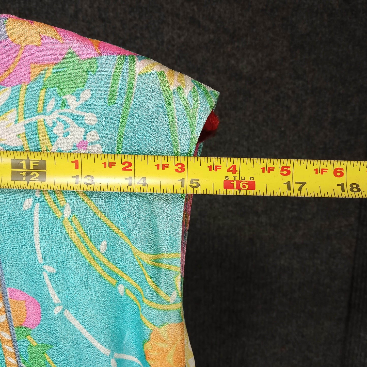 1960's Turquoise Floral Acetate Column Dress from Nordstrom
