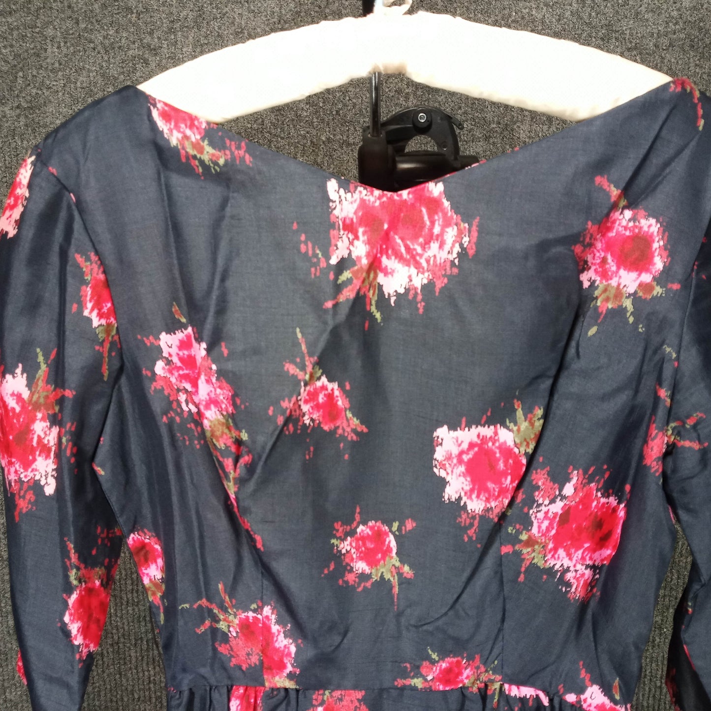 1950's Navy Pink Floral Wiggle Dress by Gigi Young – Needs Love