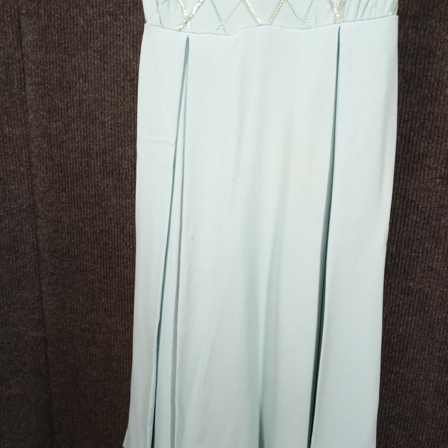 1950's Light Blue Sequin Encrusted Circle Dress by Jean d' Arc