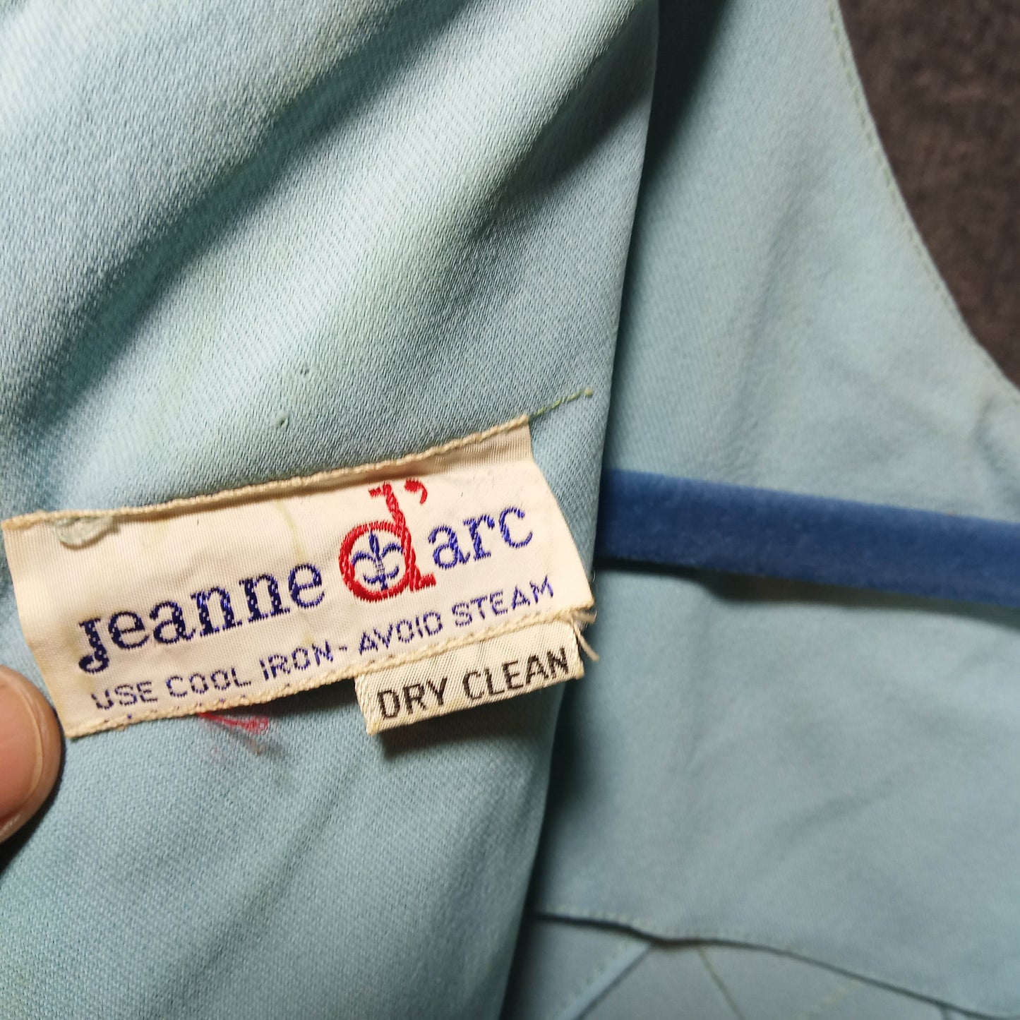 1950's Light Blue Sequin Encrusted Circle Dress by Jean d' Arc