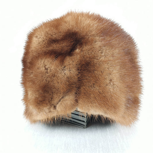 1950s Vintage Brown Mink Fur Hat by Marche