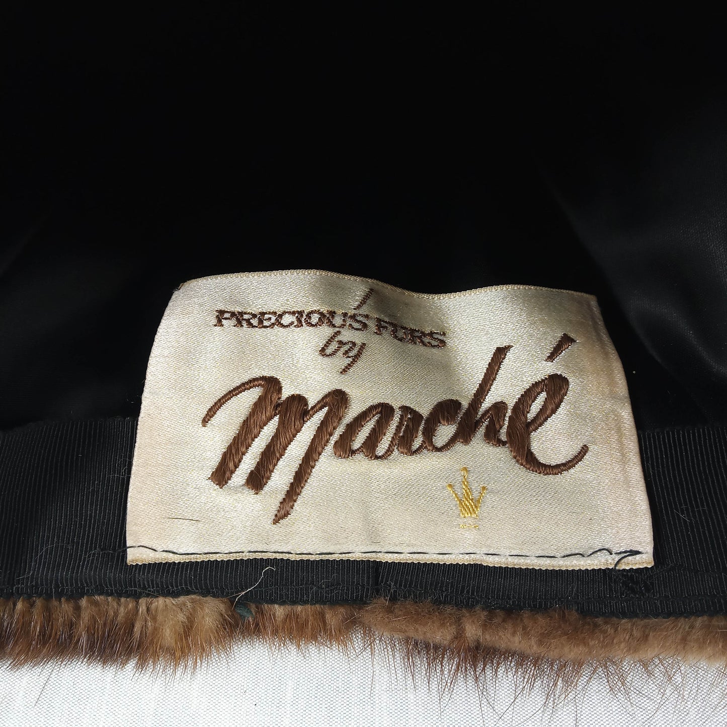 1950's Brown Mink Fur Hat by Marche