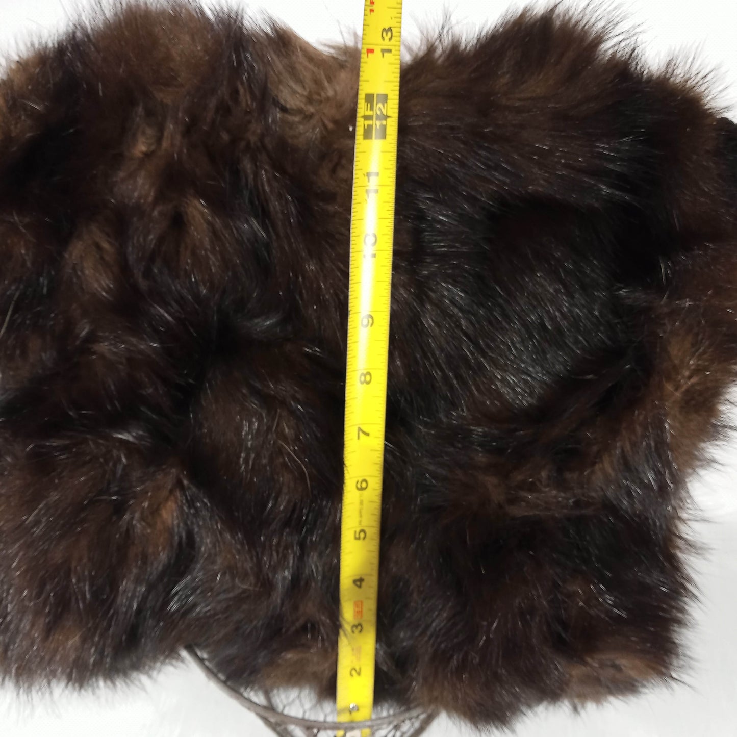 1940's Dark Brown Mink Fur Muff/Purse with a Persian Lamb Back