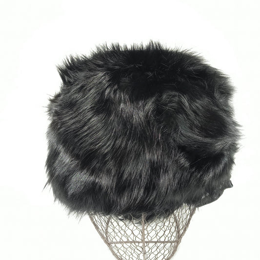 1950s Vintage Black Fox Fur Muff
