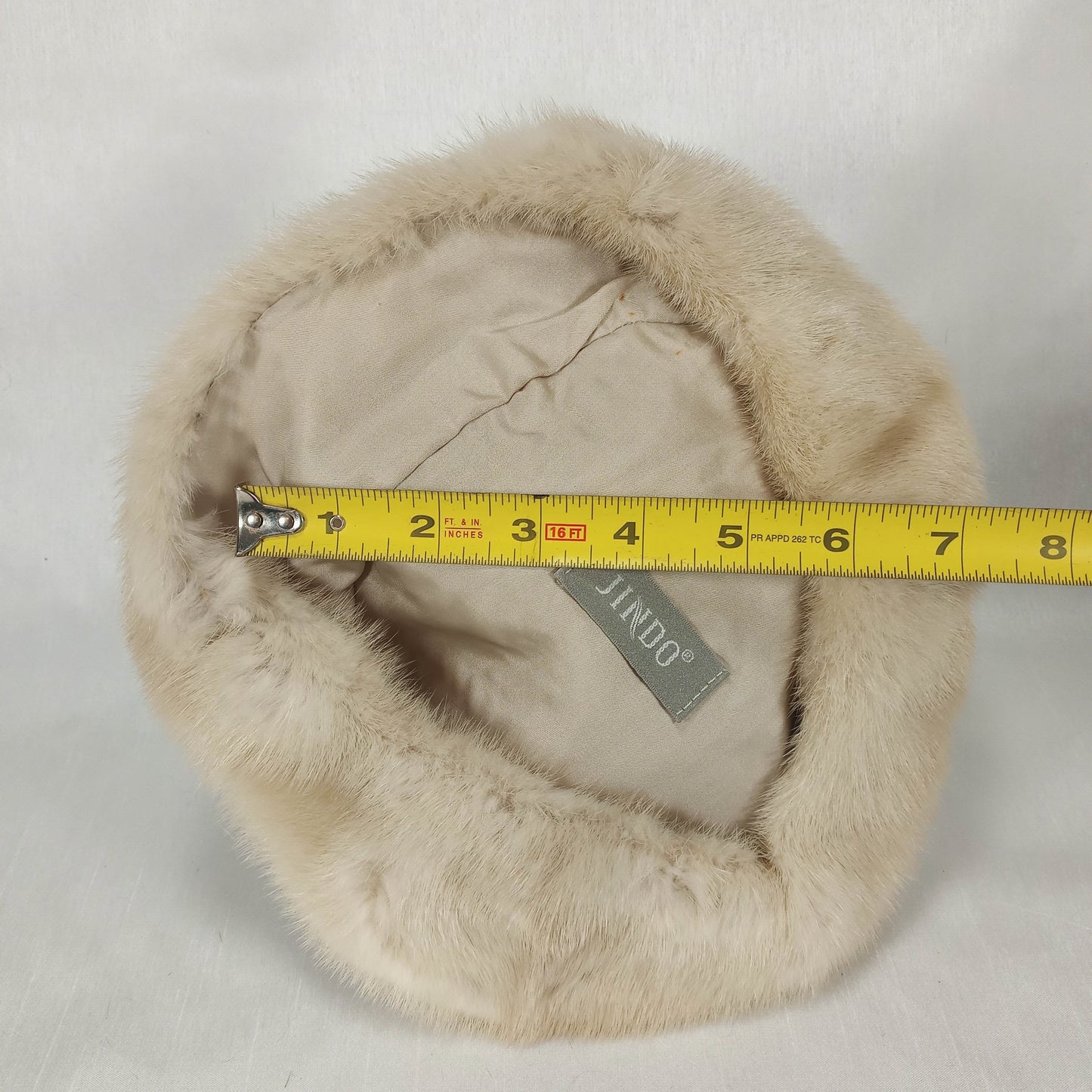 1960's Tourmaline Blond Mink Fur Hat by Jindo