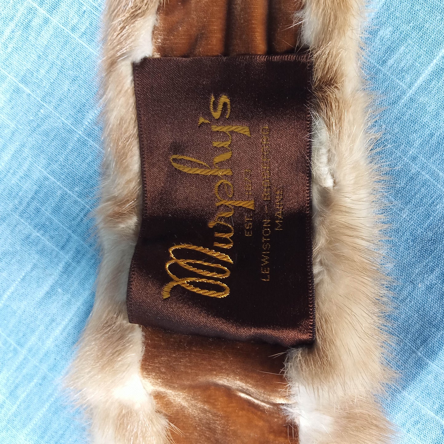 1950's Chocolate Brown Mink Fur Collar by Murphy's
