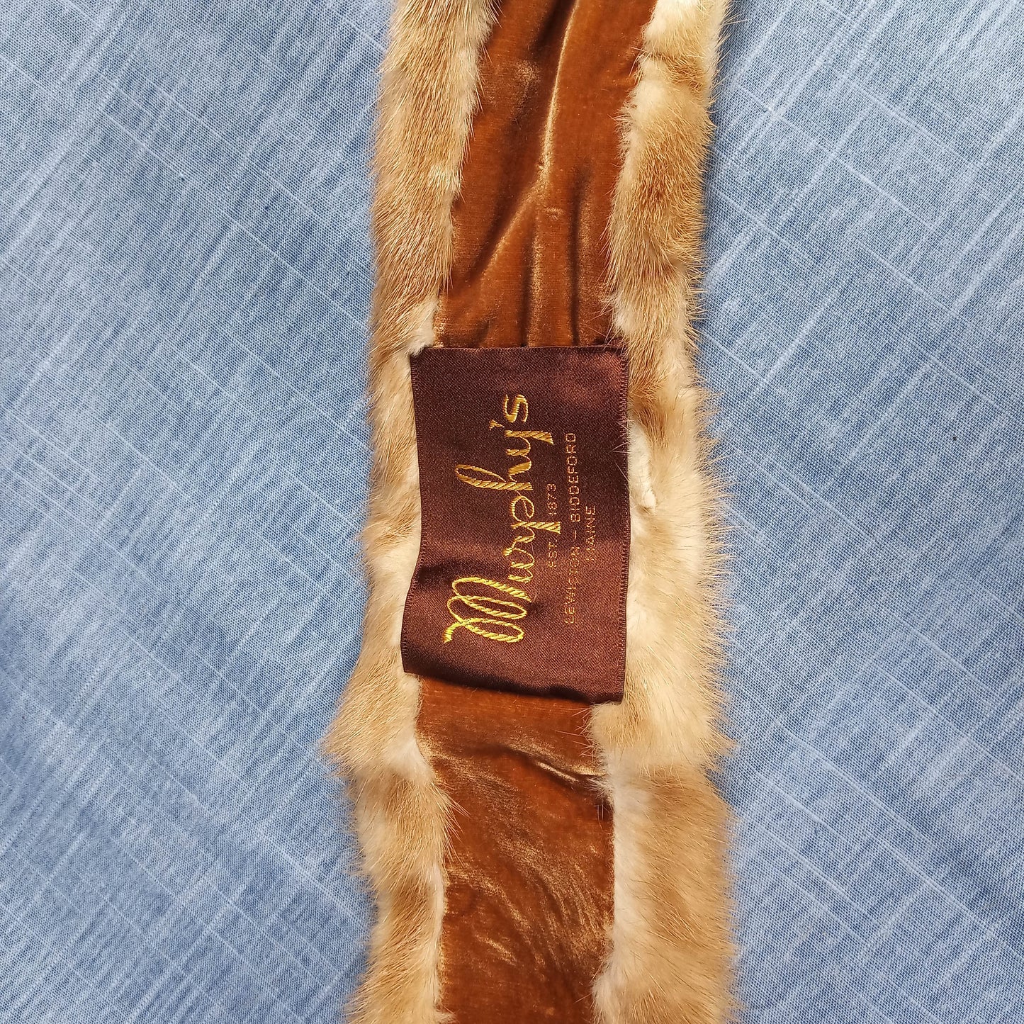 1950's Chocolate Brown Mink Fur Collar by Murphy's