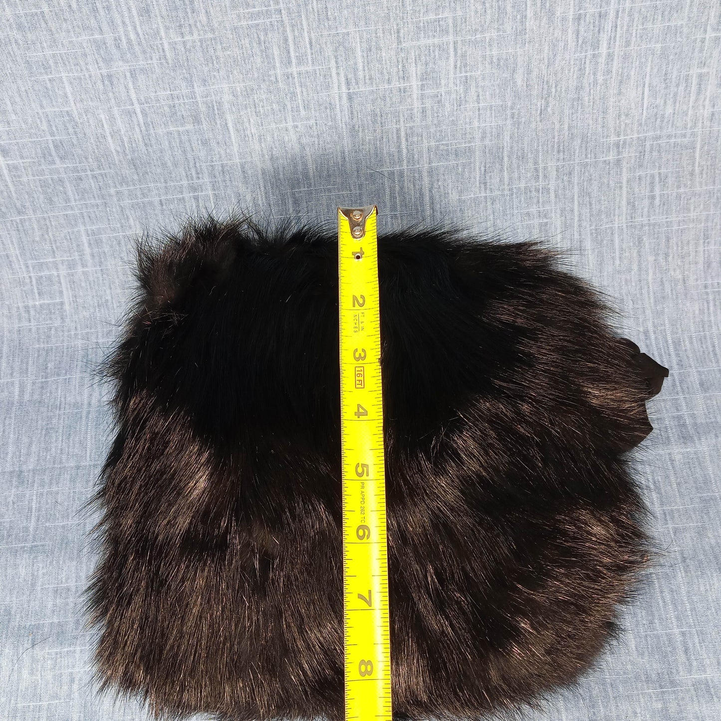 1940's Black Fox Fur Combination Muff and Purse