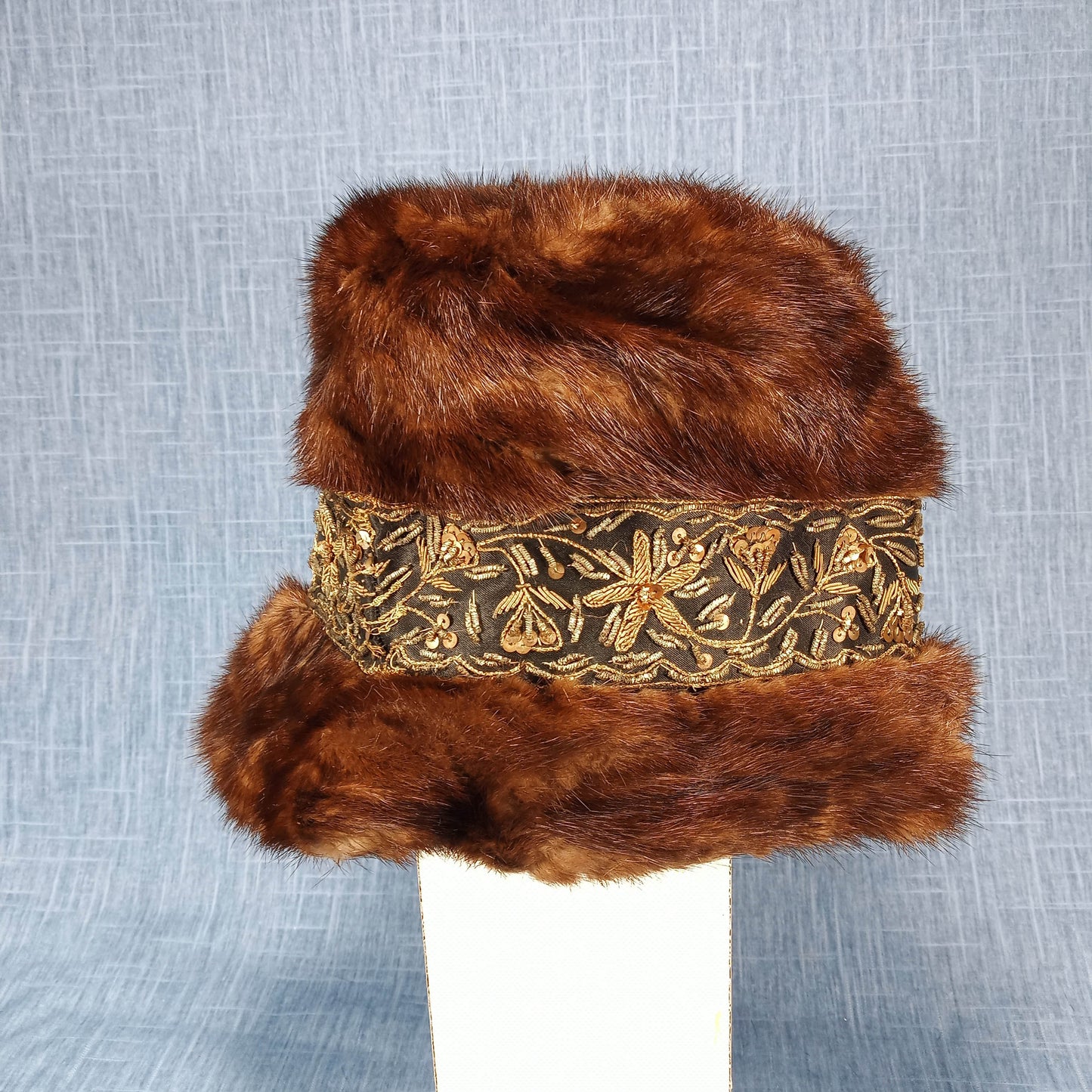 1950's Dark Mink Fur Bucket Hat by Mr. John Milliner