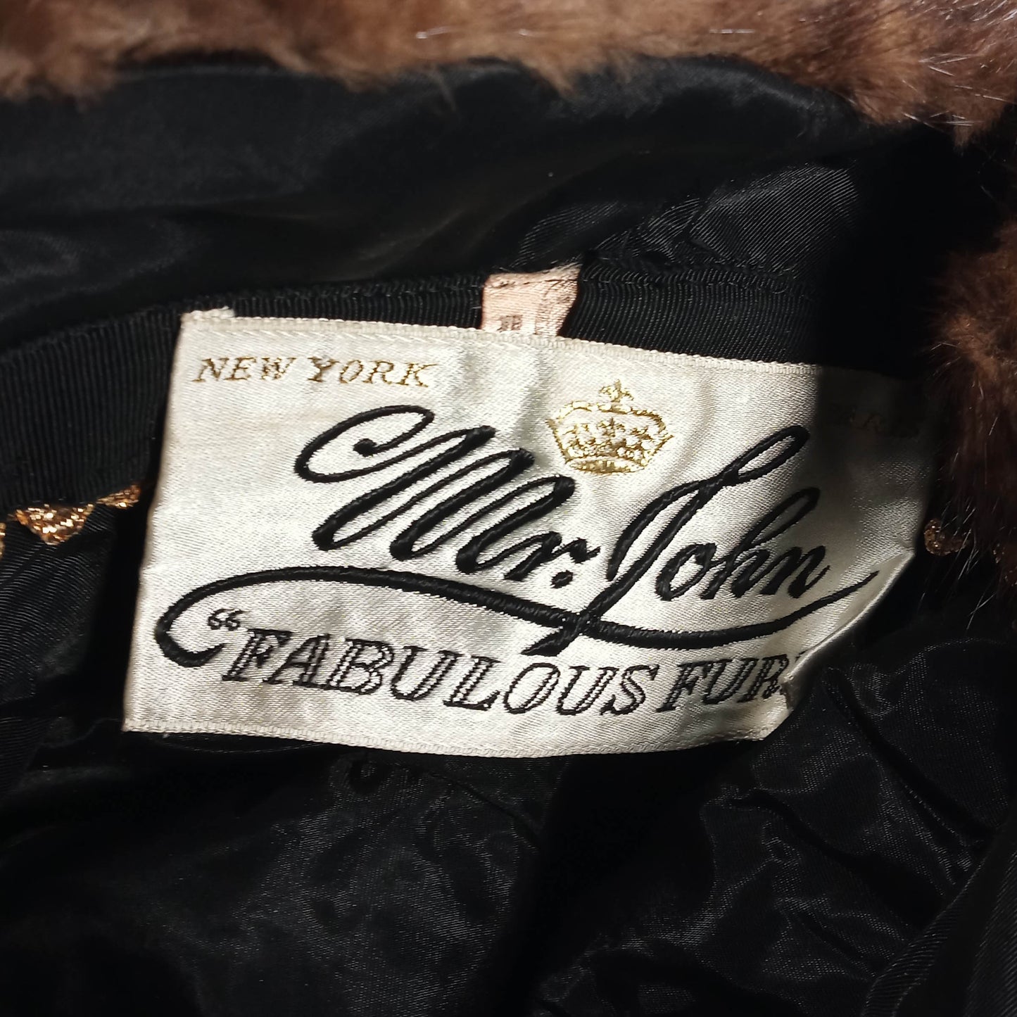 1950s Vintage Dark Mink Fur Bucket Hat by Mr. John Milliner
