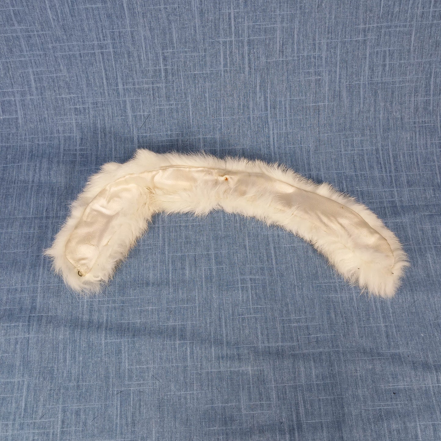 1940's White Rabbit Fur Peter Pan Collar