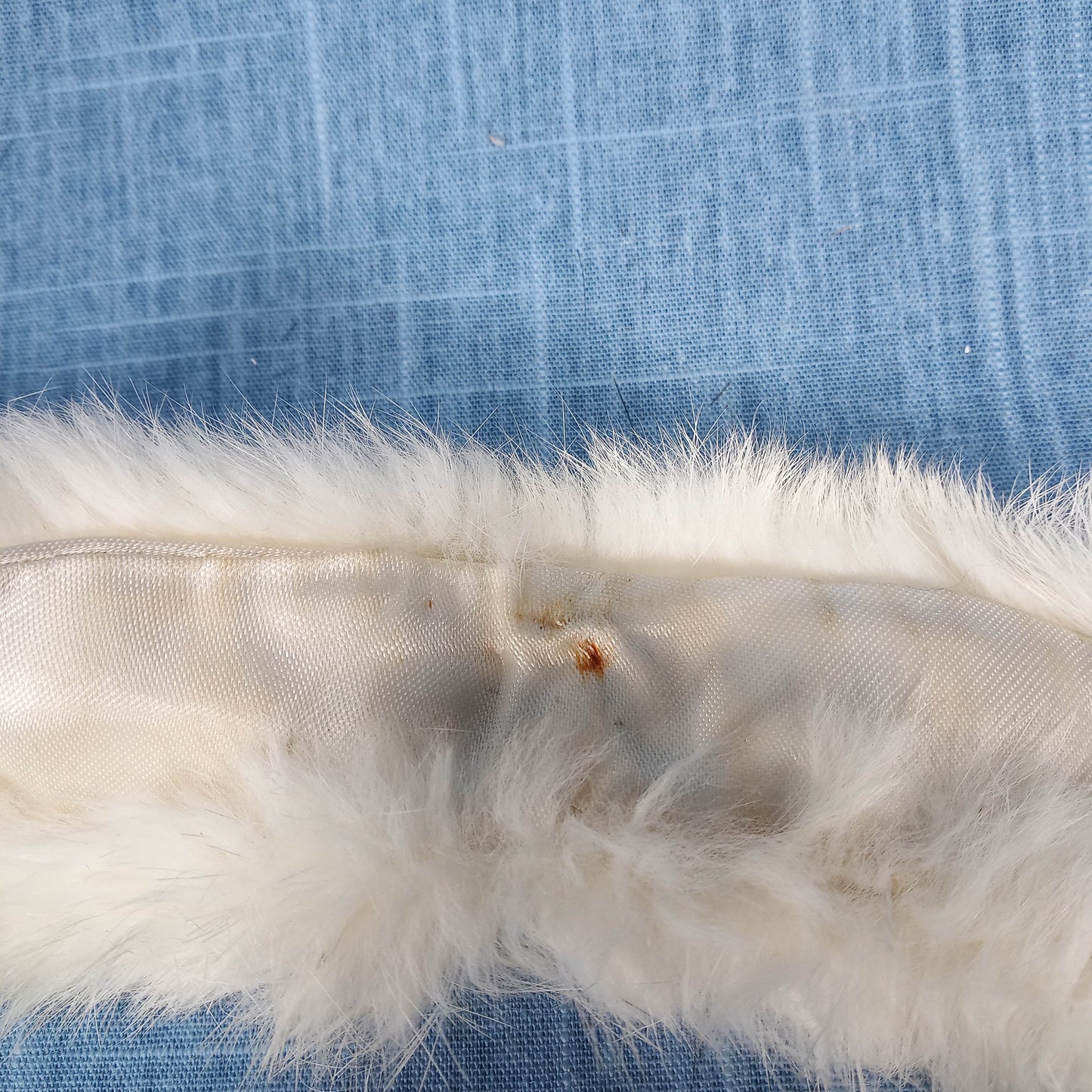 1940's White Rabbit Fur Peter Pan Collar