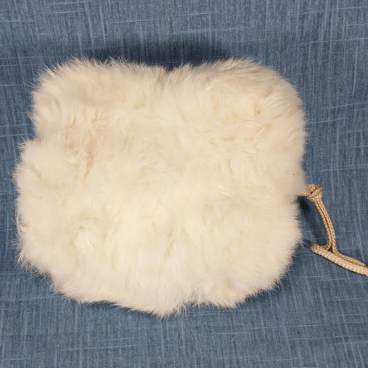 1950s Vintage White Rabbit Fur Children's Muff