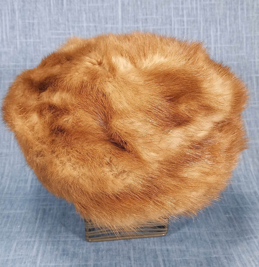 1950s Vintage Autumn Haze Mink Fur Hat