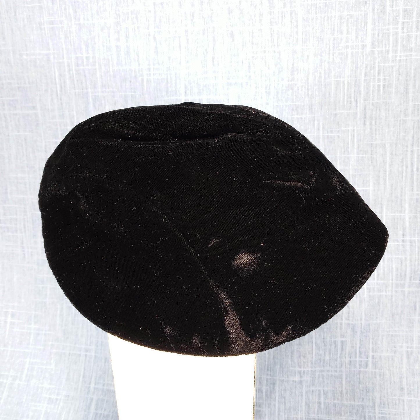 1940s Black Felt Beret Hat