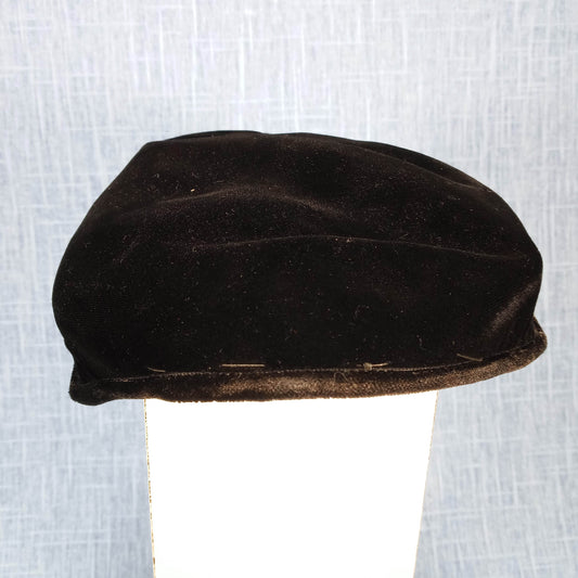 1940s Vintage Black Velvet Dinner Hat by Carroll