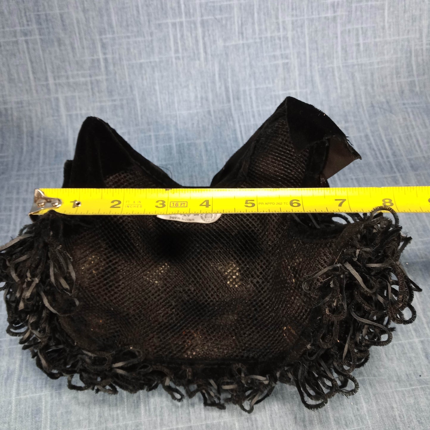 1950s Ombre Feather Headpiece with Black Velvet Bow