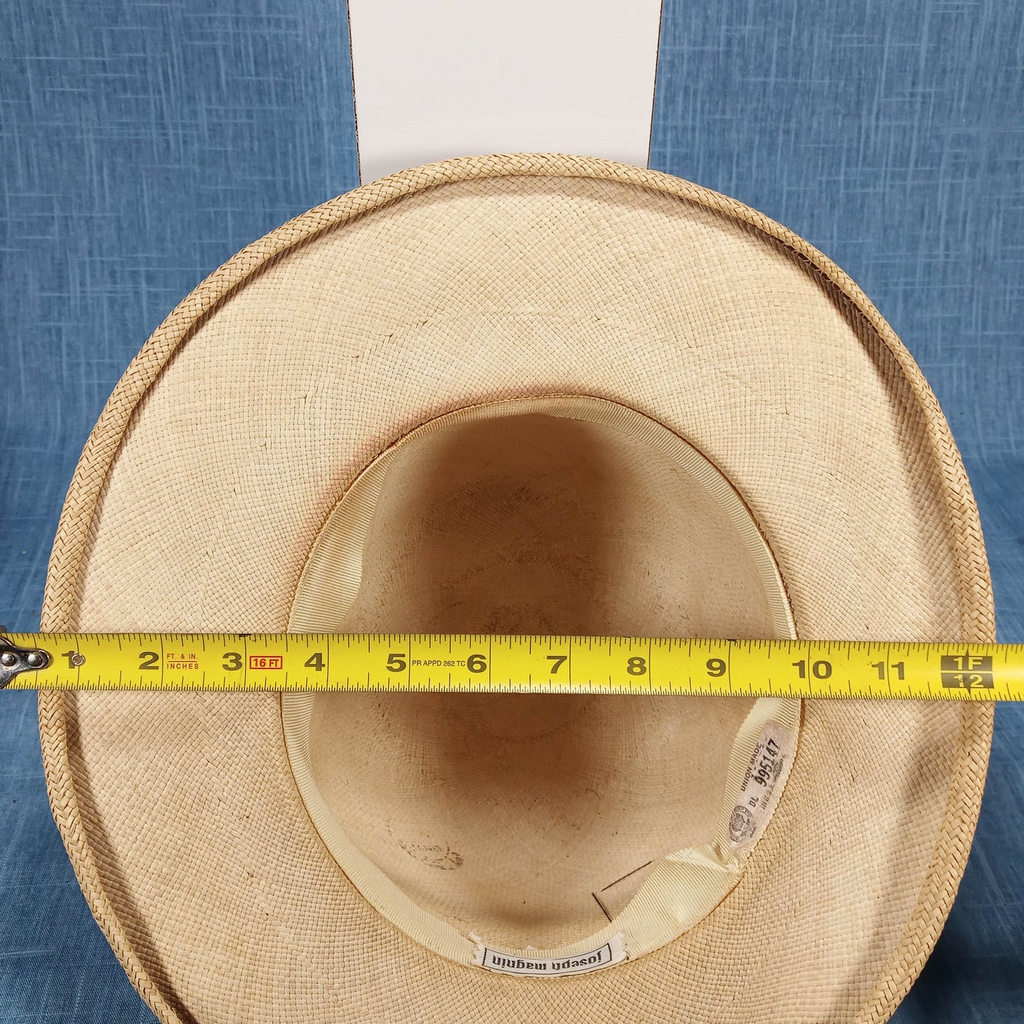1950s cream straw hat by Joseph Magnin