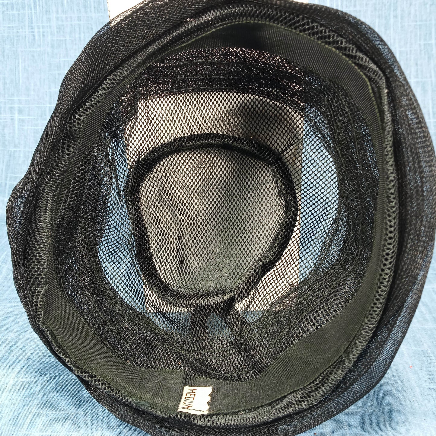 1940s Black Sisal Net Lampshade Hat